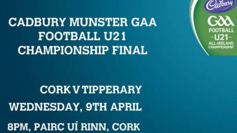 Cadbury Munster U21 Football Final – Cork 1-18 Tipperary 3-8