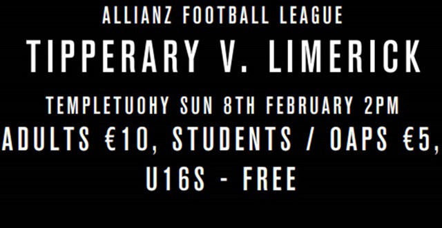Allianz Football League Division 3 – Tipperary 1-14 Limerick 1-2