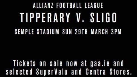 Allianz Football League Division 3 – Tipperary 0-15 Sligo 0-13