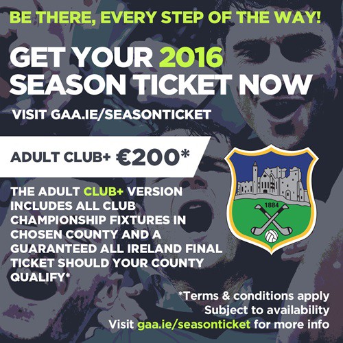 GAA Season Ticket 2016 – Tipperary