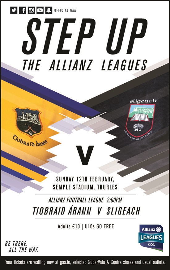 Allianz Football League Division 3 – Tipperary v Sligo