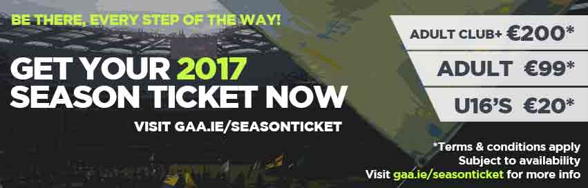 Important Notice for all GAA Season Ticket Holders