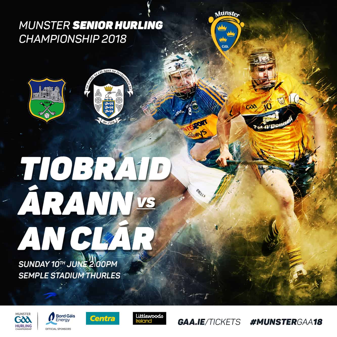 Tipperary SH and MH Panels named v Clare for Munster Championships this Sunday