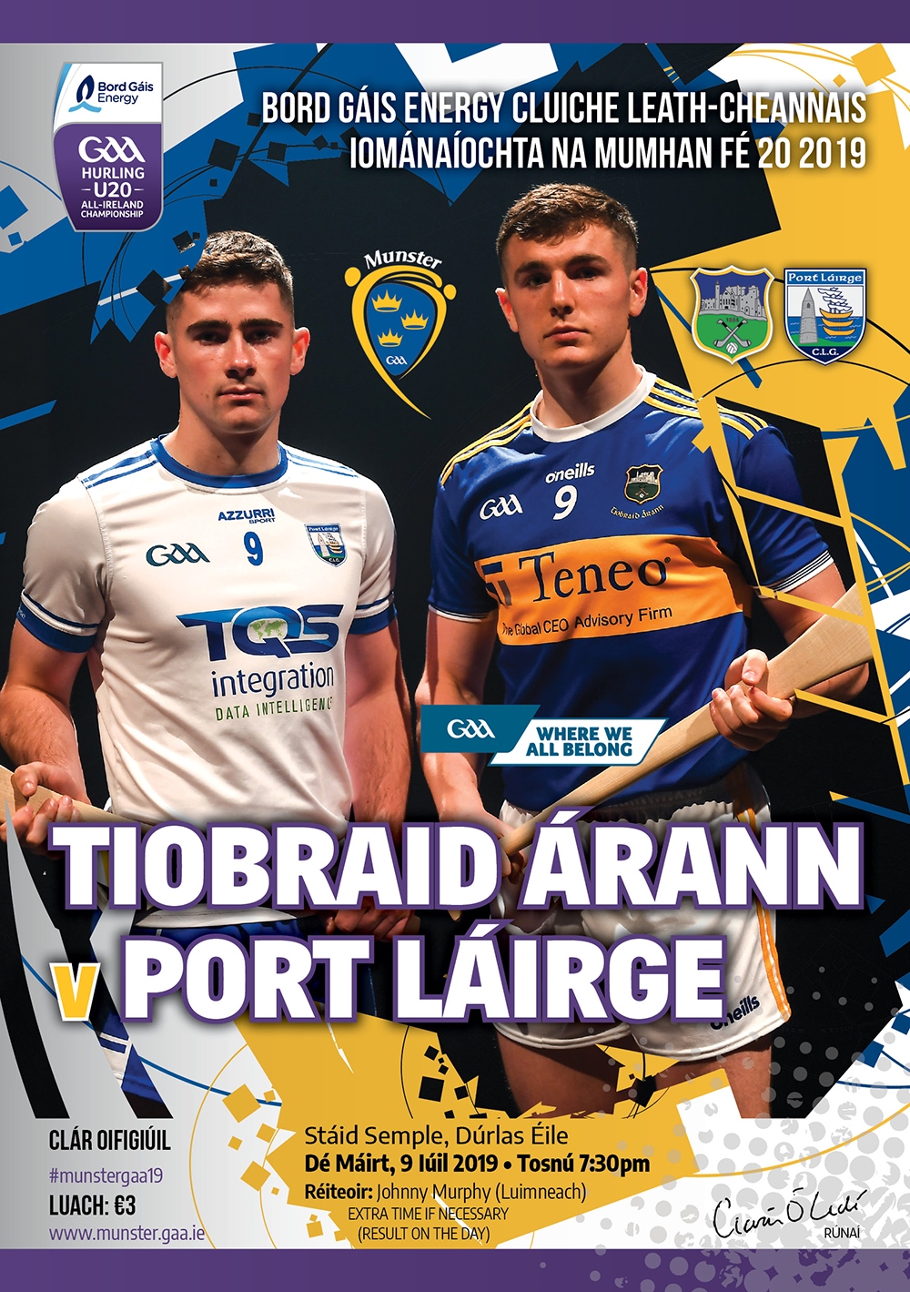 2019 Bord Gáis Energy Munster Under 20 Hurling Championship Semi Final – Tipperary V Waterford