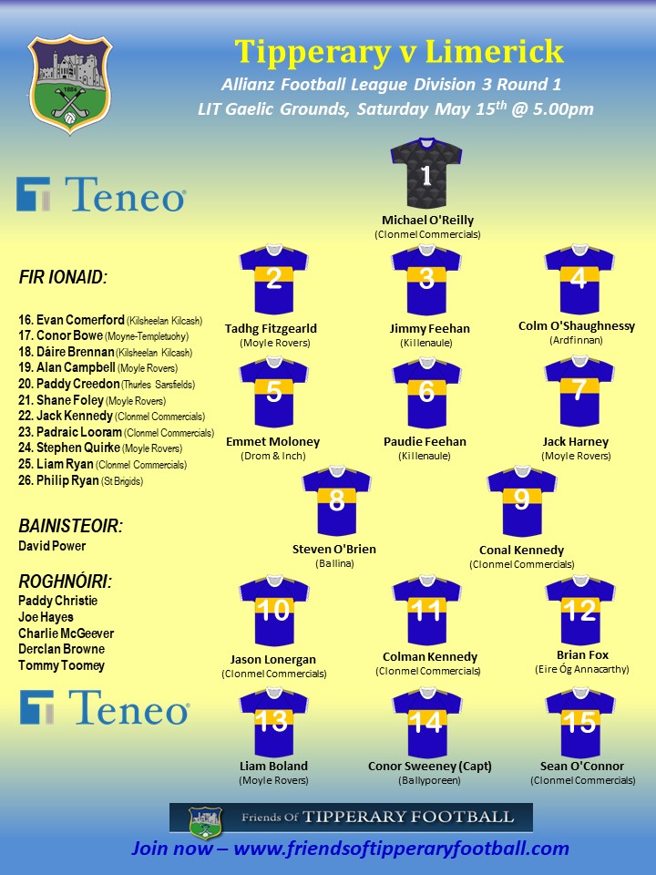 National Hurling & Football League fixtures confirmed for Tipperary - Tipp  FM